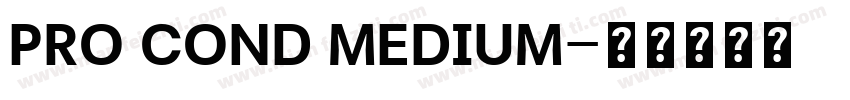 PRO COND MEDIUM字体转换